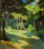 József Klein, Letný les, okolo 1900, pastel na kartóne