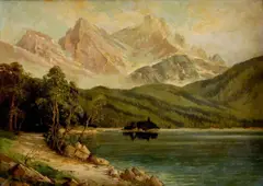 W. Behlau, Jazero, okolo 1940, olej na plátne