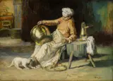 Joseph Bail, V kuchyni, okolo 1915, olej na kartóne