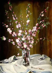 Jarná kytica by Erwin Schoppl, okolo 1960, olej na sololite, sold Mar 2008