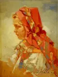 Jan Hála, Dievčatko z Važca, 1946, olej na kartóne