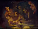 Ľudovít Križan, Zranený baník, 1939, olej na plátne