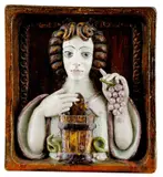 Jozef Franko, Alegória vinobrania I., okolo 1980, glazovaná keramika