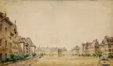 Námestie by Ladislav Mednyánszky, okolo 1880, akvarel na papieri, sold Nov 2007