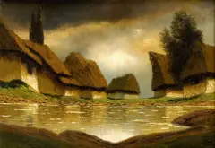 Pri vode by Eugen Szepesi-Kuszka, okolo 1910, olej na plátne, sold Nov 2007