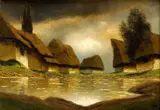 Pri vode by Eugen Szepesi-Kuszka, okolo 1910, olej na plátne, sold Nov 2007