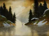 Odmäk v Tatrách by Eugen Szepsi Kuszka, okolo 1910, olej na plátne, sold Nov 2007