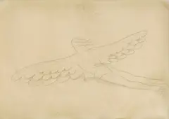 Ikaros by Mikuláš Galanda, okolo 1930, kresba ceruzou na papieri, sold Nov 2007