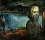 František Reichentál, Maliarka pri vode, 1943, olej na plátne