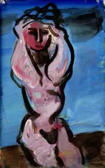 Július Lörincz, Akt, okolo 1935, tempera na papieri