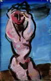 Július Lörincz, Akt, okolo 1935, tempera na papieri