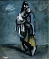 Július Lörincz, Madona z pusty, 1940, olej na plátne