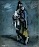 Július Lörincz, Madona z pusty, 1940, olej na plátne