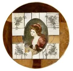 Füger, Portrét dámy s psíkom, okolo 1810, olej na slonovine