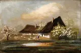 Dénes Mesterházy, Husiarka na jar, okolo 1930, olej na kartóne