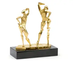 Salvator Dali, Noc a Deň, 1990, liatie do strateného vosku, zlatá patina