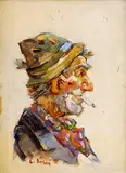 Ludvík Dobeš, Tulák, okolo 1945, olej na kartóne