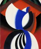 Žena s nošou by Milan Laluha, okolo 1965 - 67, olej na vrecovine, sold Nov 2007