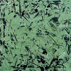 Analýza plochy I. by Stanislav Bubán, 1992, olej na plátne, sold Nov 2007