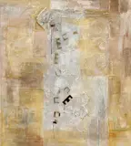 Dobre ukryté tajomstvo by Katarína Alexyová-Fígerová, 2006, akryl, koláž na plátne, sold Nov 2007