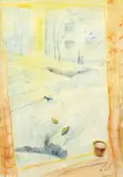 Peter Bartoš, Bez názvu, 1985, akvarel, pastel na papieri