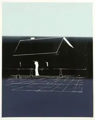 Matej Lacko, Irvin Wurm House, 2007, linoryt na papieri (unikát)