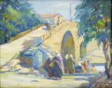 Alexander Ždanovskij, Most - Orient, okolo 1920, akvarel na papieri