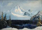 Karol Polónyi, Pohľad na Tatry, 1935, olej na plátne