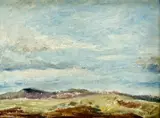 Imrich Vysočan, Krajina, 1955, olejová tempera na kartóne