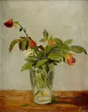 Matilda Čechová, Ruže v pohári, 1953, olej na kartóne