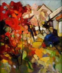 Štefan Roskoványi, Krajina I., 1993, olej na plátne