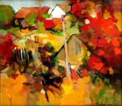 Štefan Roskoványi, Krajina IV., 1999, olej na plátne