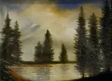Pri rieke Poprad by Eugen Szepesi-Kuszka, okolo 1910, olej na plátne, sold Oct 2007