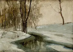 František Gyurkovits, Zima, 1927, olej na plátne (dublované na dreve)
