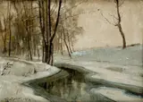 František Gyurkovits, Zima, 1927, olej na plátne (dublované na dreve)