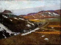 Predjarie by Vincent Bánsághi, okolo 1910, olej na plátne, sold Oct 2007