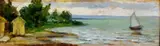 Zsigmond Herczeg, Balaton Fonyód II., 1905, olej na preglejke