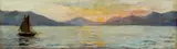 Zsigmond Herczeg, Balaton Fonyód I., 1905, olej na preglejke