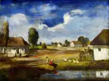 Béla Iványi-Grünwald, Za dedinou, okolo 1935, olej na plátne