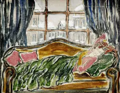 Odpočinok by Dezső Pécsi-Pilch, okolo 1930, olej na plátne, sold Oct 2007