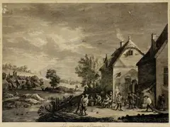Jacques Philippe Le bas, Flámsky vidiek podľa D. Teniersa ml., 1774, medirytina na papieri