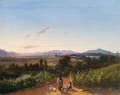 Joseph Heicke, Vo vinici, 1847, olej na plátne