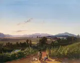 Joseph Heicke, Vo vinici, 1847, olej na plátne