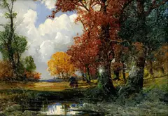 H. Wagner, Jesenný les, okolo 1940, olej na plátne