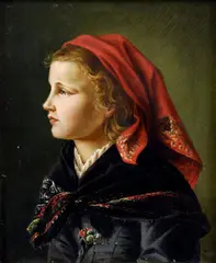 Julia Damm, Dievčatko, okolo 1930, olej na plátne