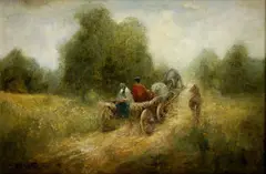Viktor Ivanovič Zarubin, Na ceste domov, 1922, olej na plátne (dublované)
