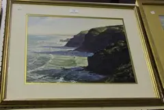Doug Watkins, Coastal View, 1993, oil on board