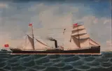 A. Lupoz, City of Newcastle' (Study of the Sailing Vessel in Profile), 1894, watercolour and gouache
