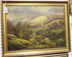 Frederick E. Robertson, Hilly Landscape, oil on canvas