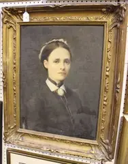 Arthur Meade, Bust Length Portrait of a Lady, oil on canvas